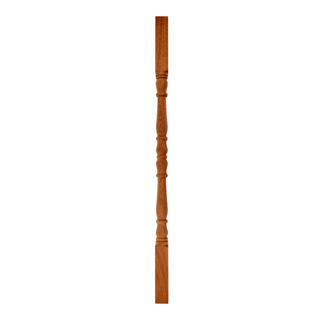 Mahogany-No 1-Tulip-41mm x 900 - Wooden staircase spindle.