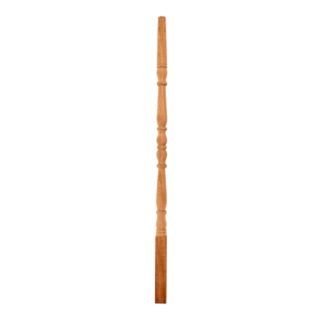 Mahogany-No 1-Tulip Round Top-35mm x 900 - Wooden staircase spindle.