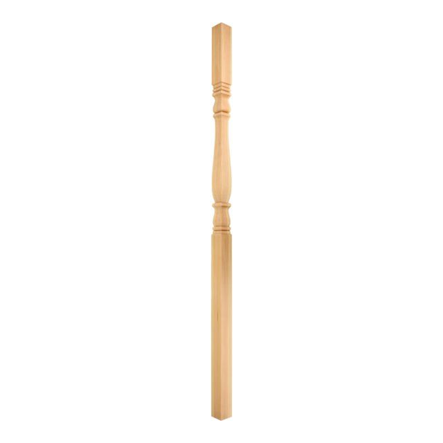 Pine-Square Turned Provincial No 3-41mm x 1100 - Wooden Staircase Spindle