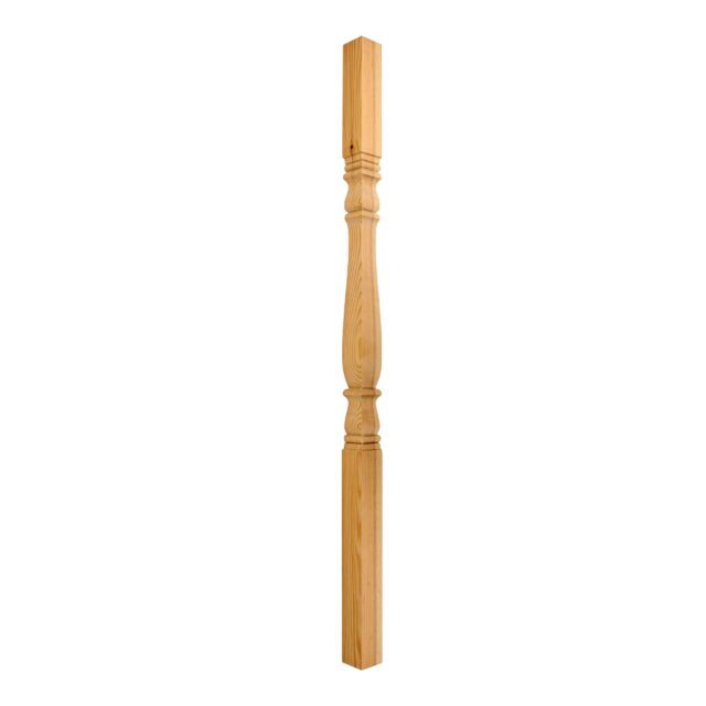 Pine-Square Turned Provincial No 3-41mm x 900 - Wooden Staircase Spindle