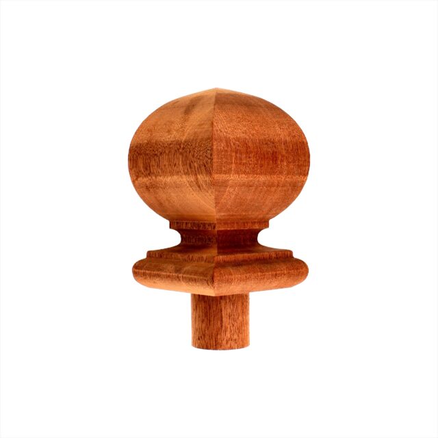 90mm-Mahogany-Square Turned Ball