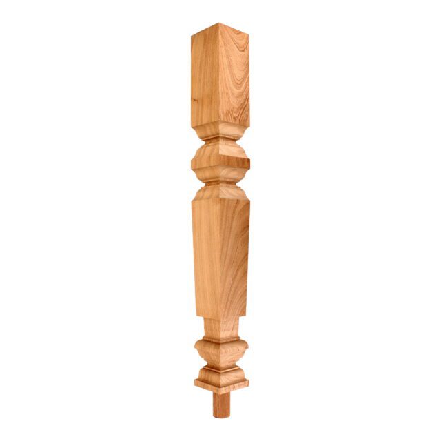 90mm-Mahogany-Square Turned Georgian-No Cap
