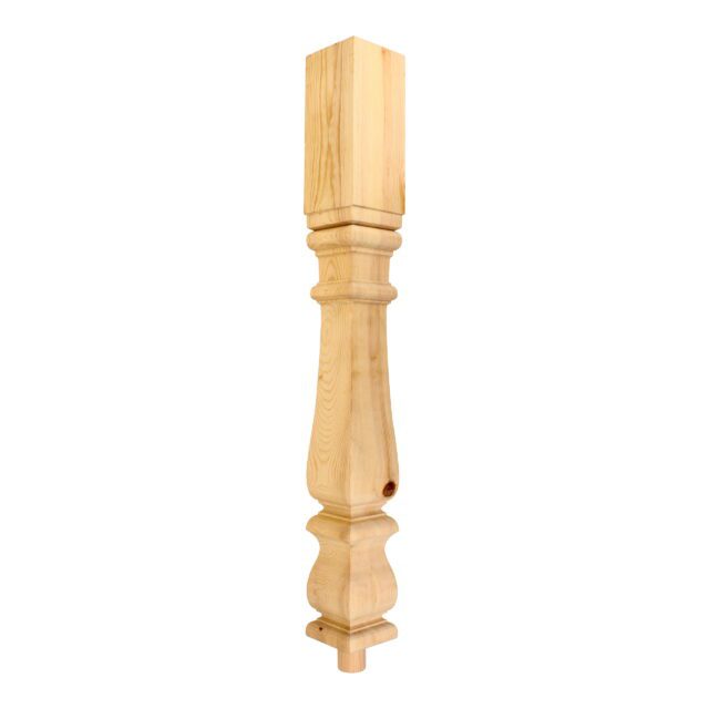 94mm-Pine-Square Turned Colonial-No Cap