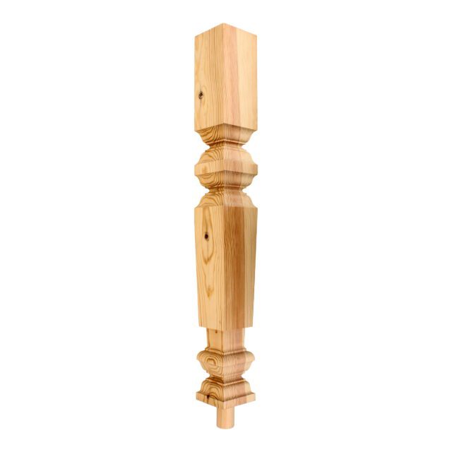 94mm-Pine-Square Turned Georgian-No Cap