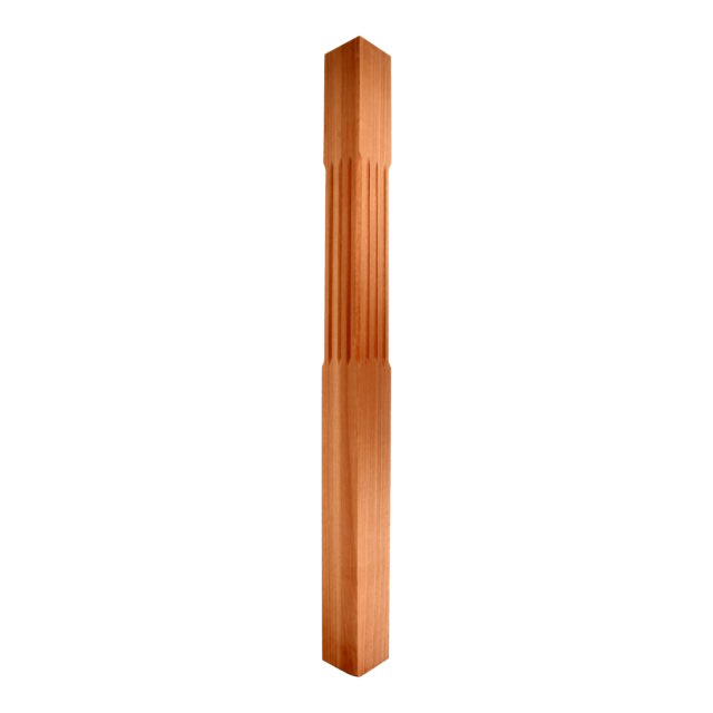 116mm-Mahogany-Square Chamfered & Fluted