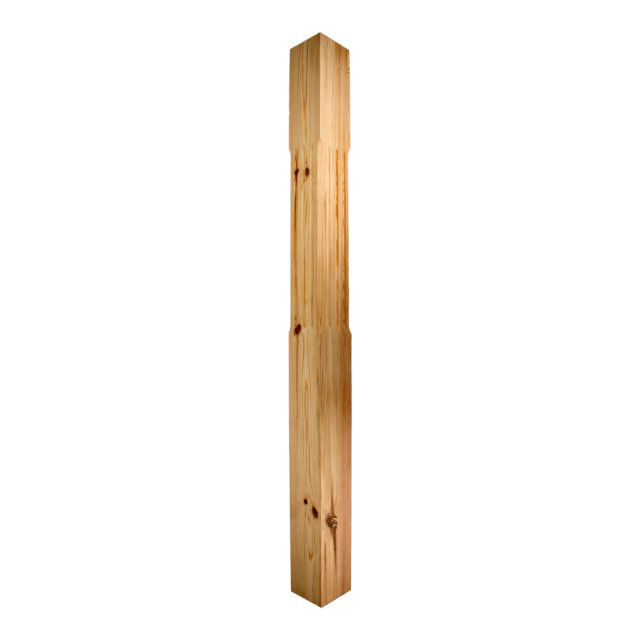 116mm-Pine-Square Chamfered & Fluted