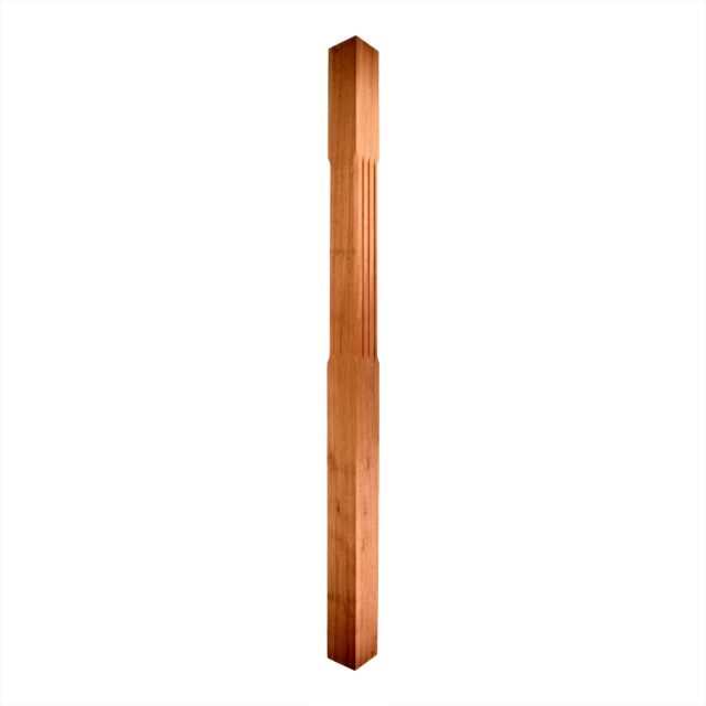 90mm-Mahogany-Square Chamfered & Fluted