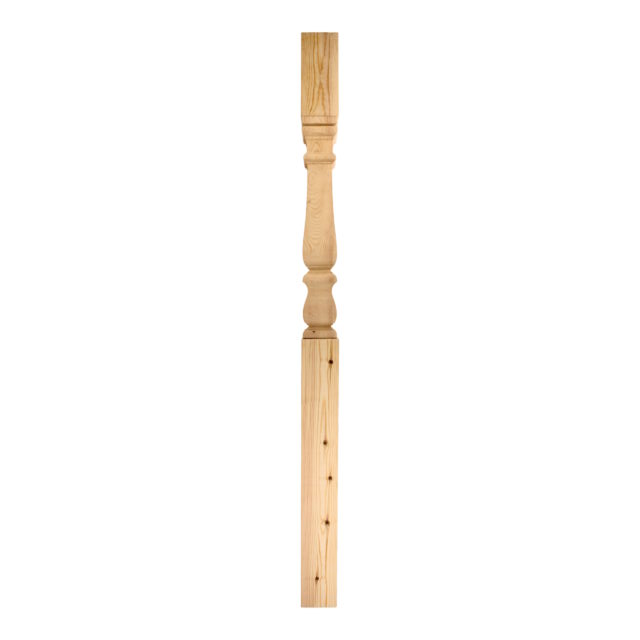 94mm Pine Square Turned Colonial No Cap Half