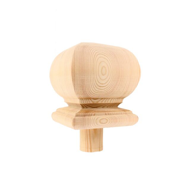 118mm-Pine-Square Turned Ball