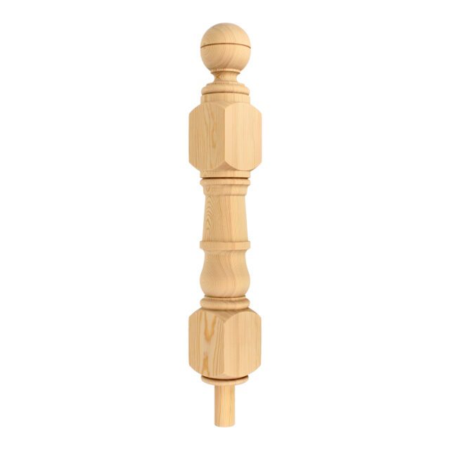 Hendham Road London-SW177DH - Matching wooden newel post for staircase.