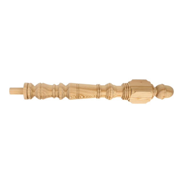 Muswell Road London-N102BE - Matching wooden newel post for staircase.