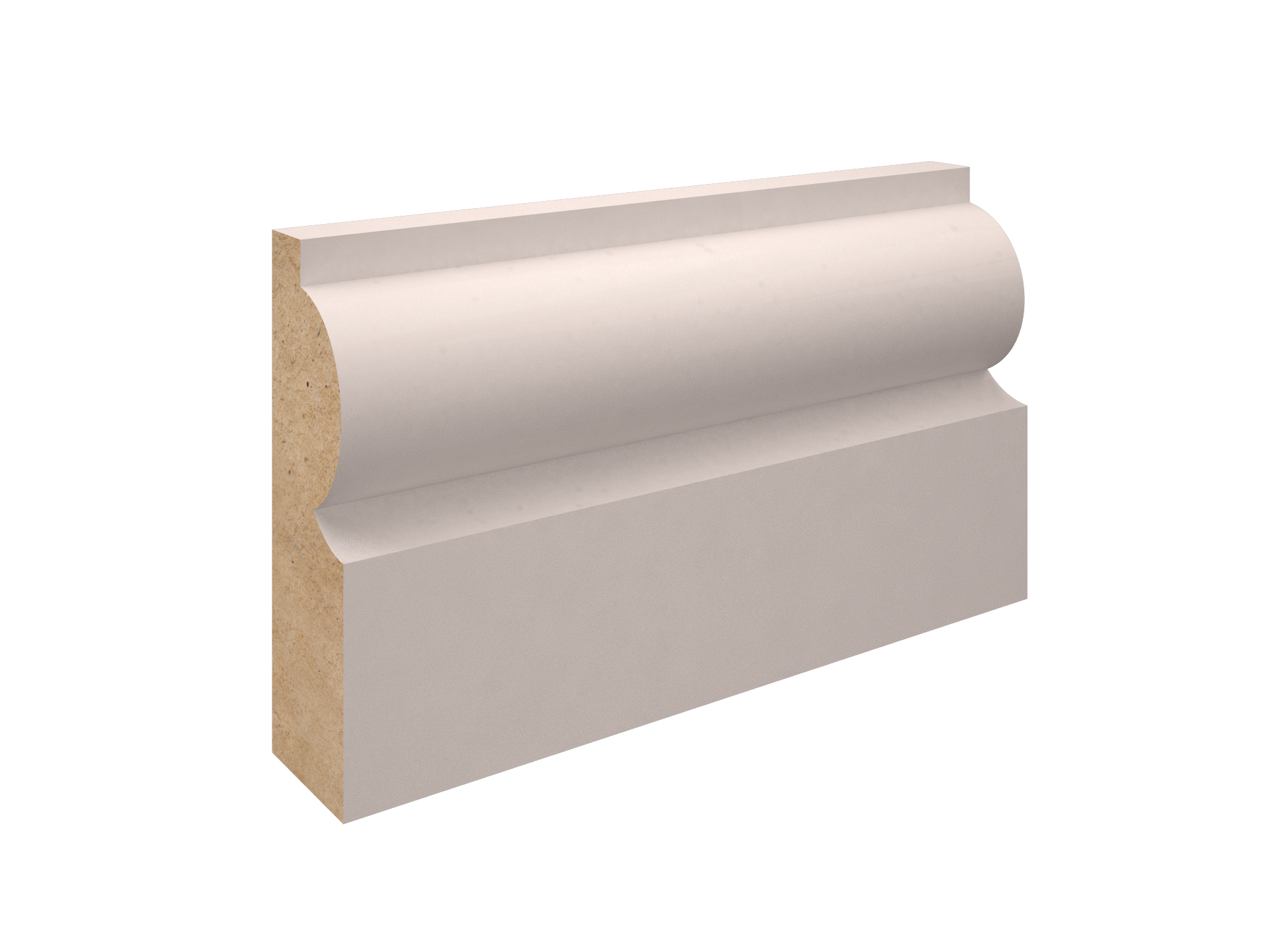 White Primed MDF-Torus Architrave-57x18x5400