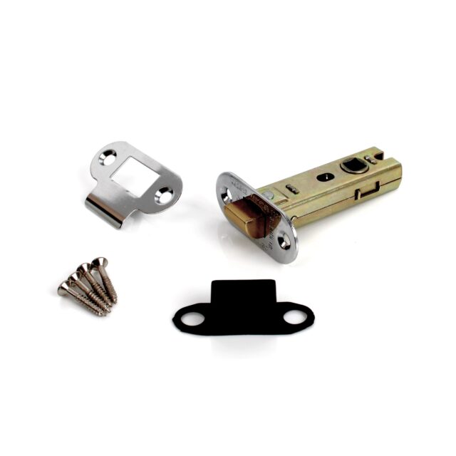 3" (76mm) Tubular Mortice Latch Polished Chrome