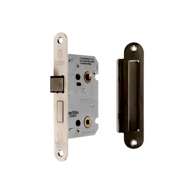 64mm Nickel Plated Radius Easi T Bathroom Lock
