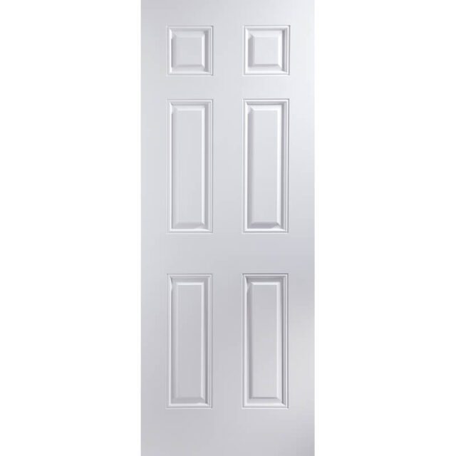 6 Panel Smooth "Non" Fire Check Door - 35mm x 838mm x 1981mm (33")