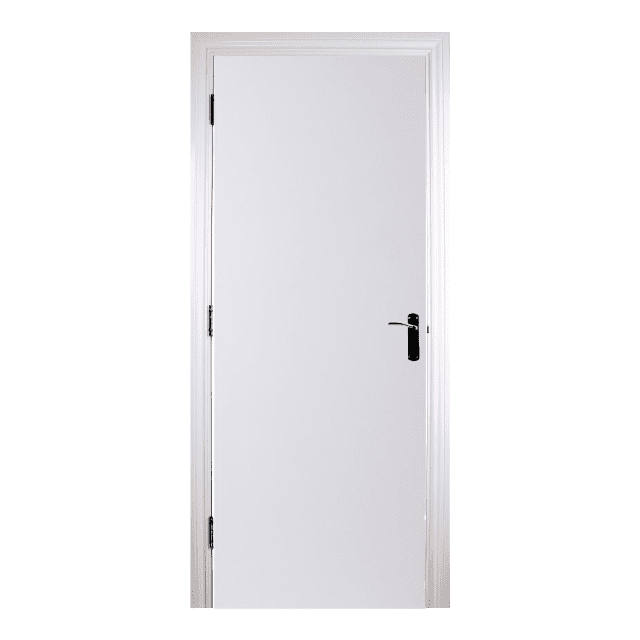 Flush White Primed - 1981mm - High - Factory Fitted "Fire Check" Doorset Builder