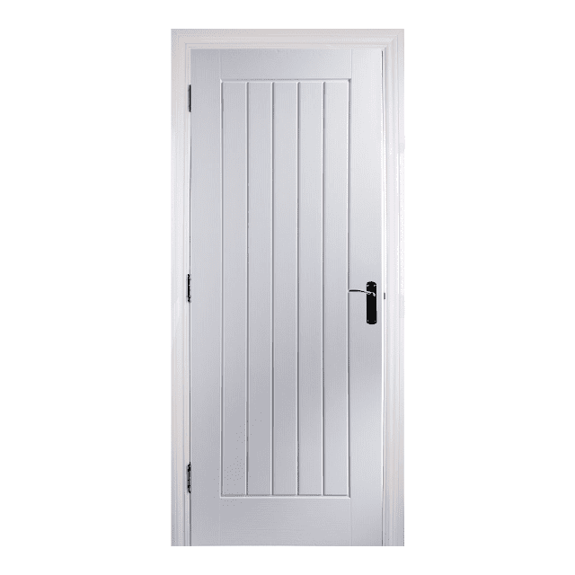 Vertical Panel Grained - Factory Fitted "Fire Check" Doorset Builder