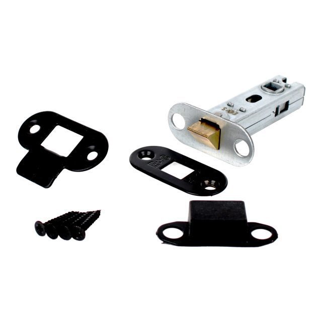 3" (76mm) Tubular Mortice Latch Matt Black