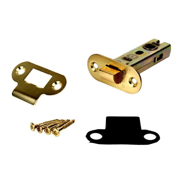 3" (76mm) Tubular Mortice Latch Satin Brass