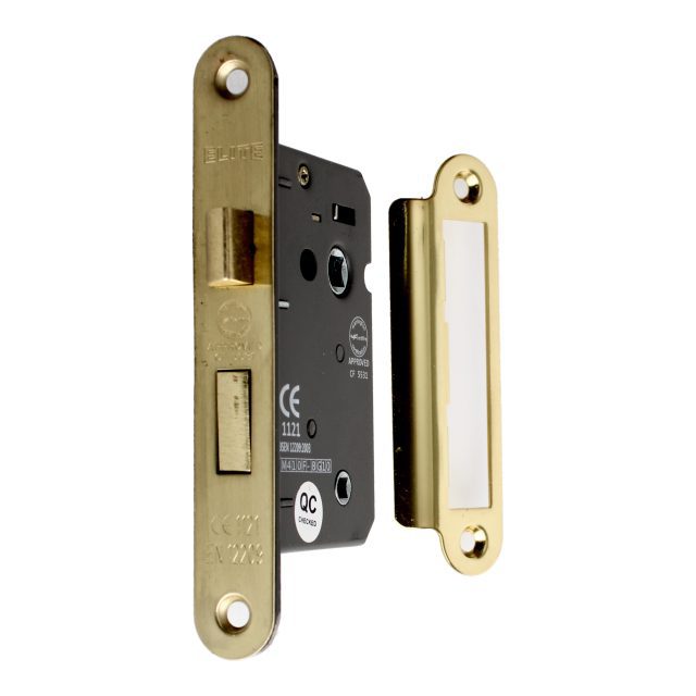 76mm Radius Satin Brass Easi T Bathroom Lock