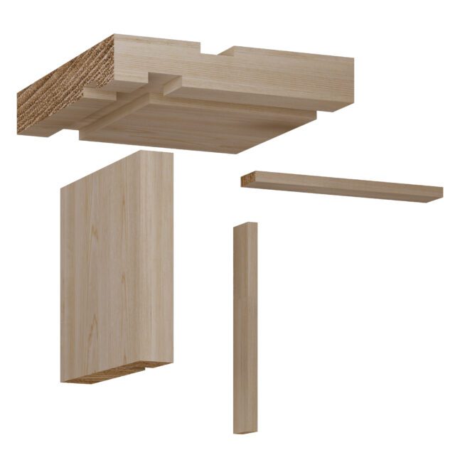 Pine Internal Firecheck Door Frame Set with Stops-38x115x2200